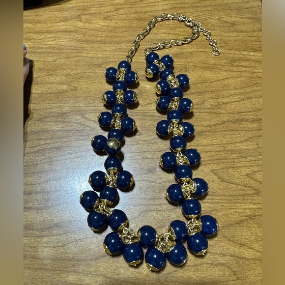 J. Crew | Jewelry | J Crew Blue Beaded Necklace | Poshmark